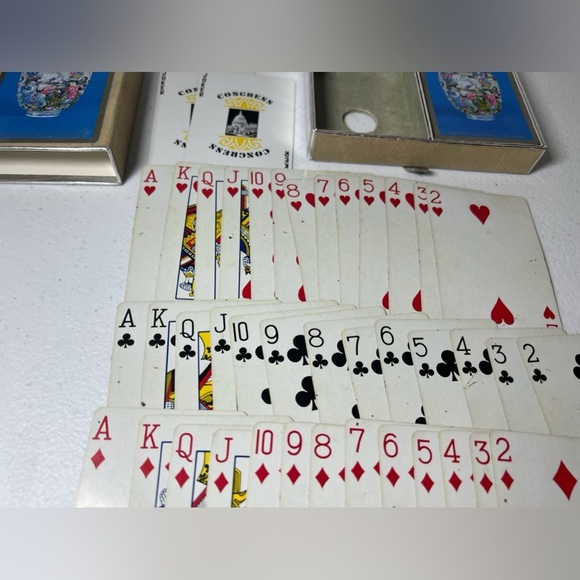 Fine Arts Gallery Of San Diego VTG Congress Playing Cards 2 Deck Complete Vases - Picture 9 of 11